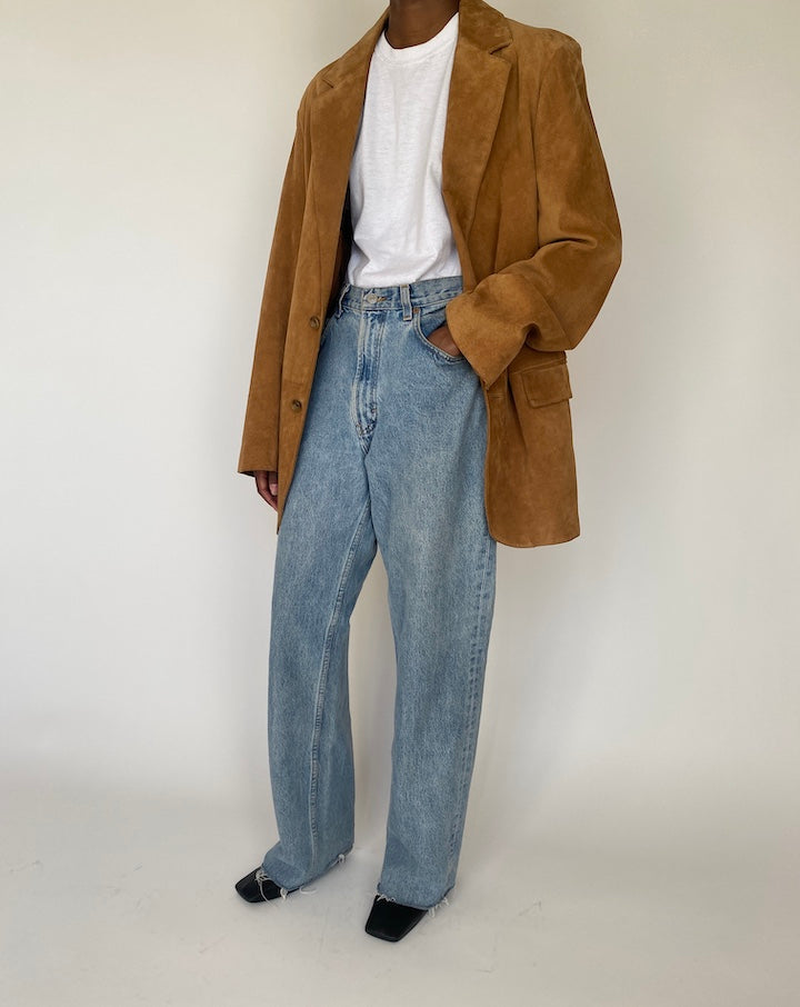 VINTAGE OVERSIZED SUEDE LEATHER JACKET 4100