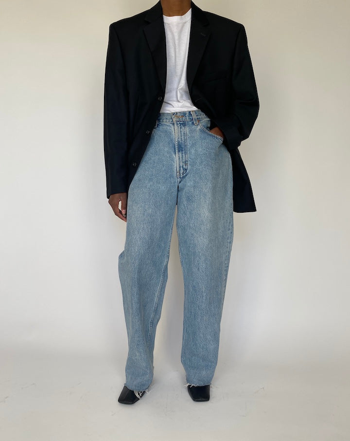VINTAGE BLACK WOOL AND CASHMERE BLAZER 4101