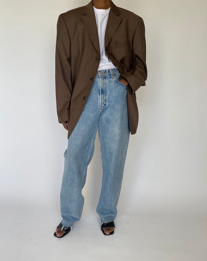 VINTAGE BROWN OVERSIZED BLAZER 4121