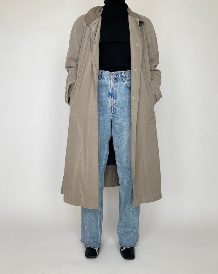 VINTAGE LONG BEIGE COAT 4163