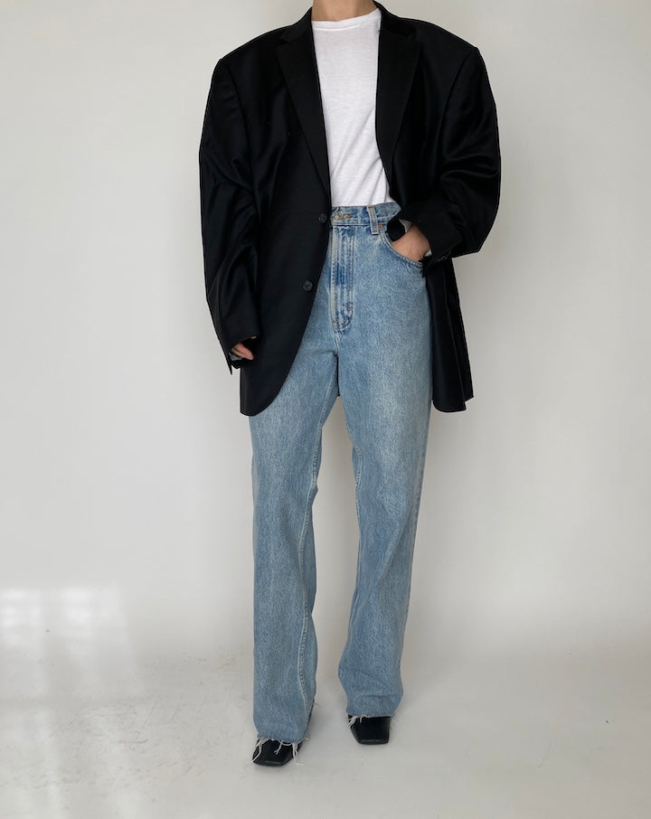 VINTAGE BLACK WOOL-CASHMERE BLAZER 4184