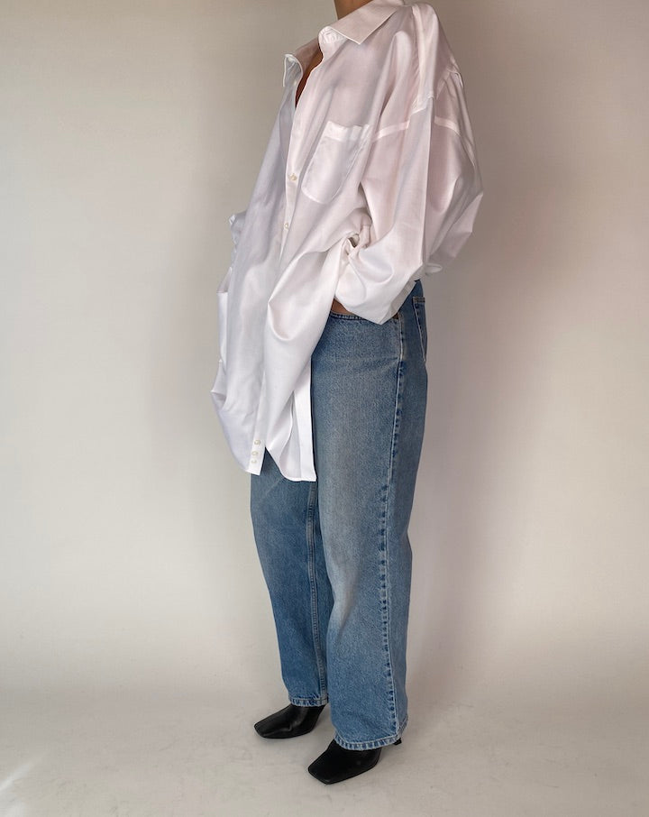 VINTAGE WHITE OVERSIZED SHIRT 4233