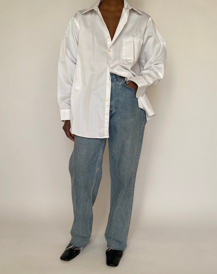 VINTAGE WHITE OVERSIZED SHIRT 4241