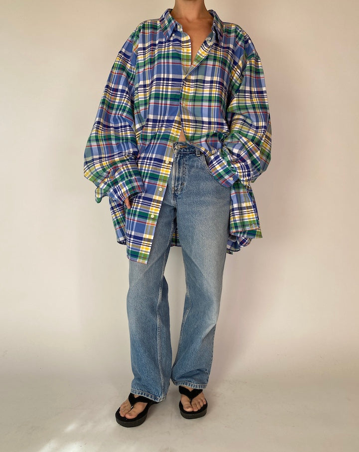 VINTAGE OVERSIZED CHECKED RALPH LAUREN SHIRT 4247