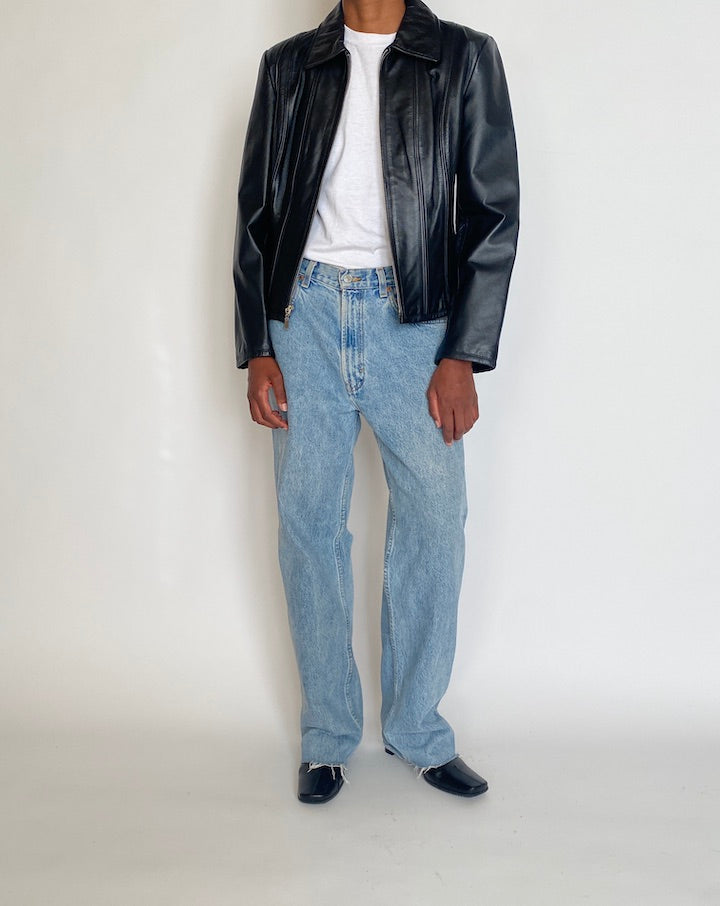 VINTAGE BLACK LEATHER JACKET 4268