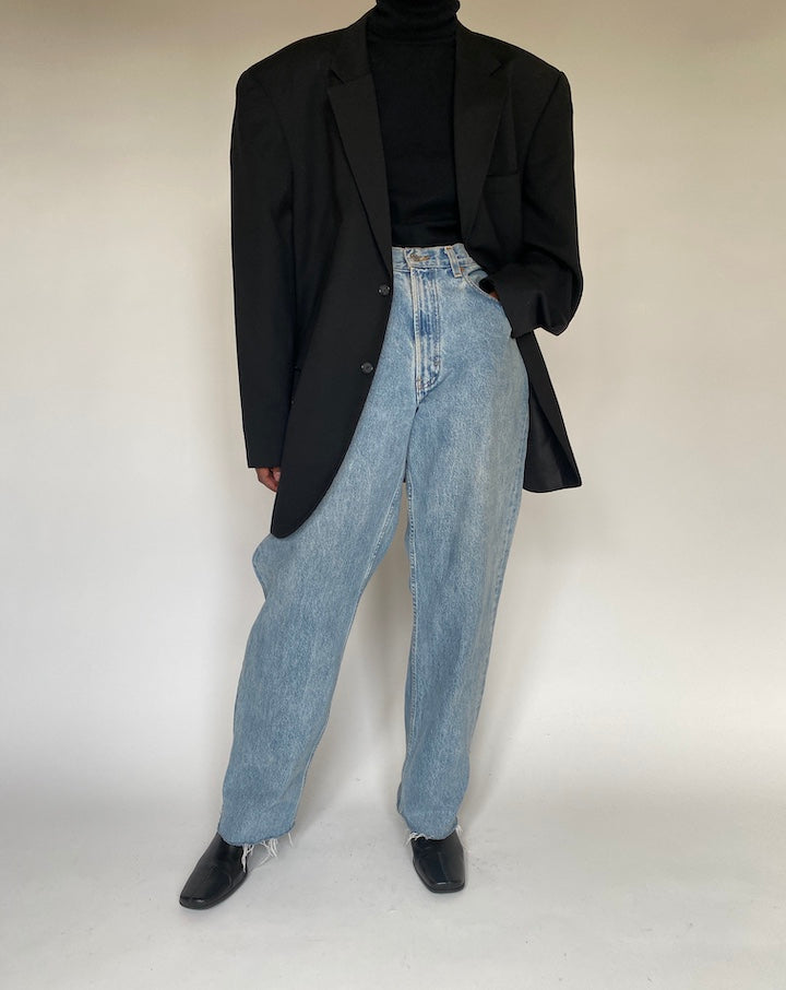 VINTAGE BLACK OVERSIZED BLAZER 4399