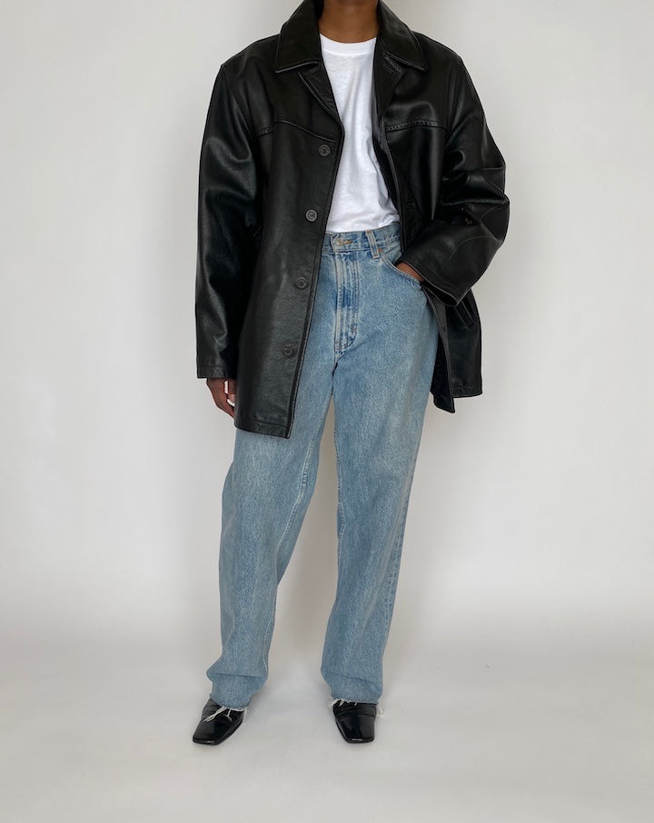 VINTAGE OVERSIZED LEATHER JACKET 4631