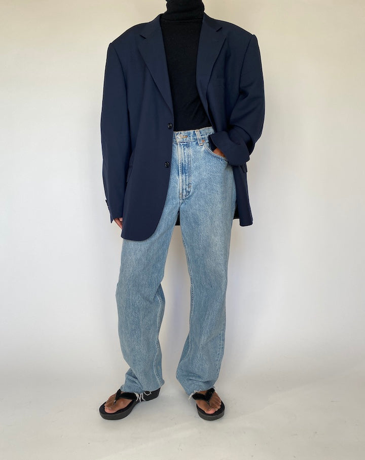 VINTAGE NAVY OVERSIZED BLAZER 4321