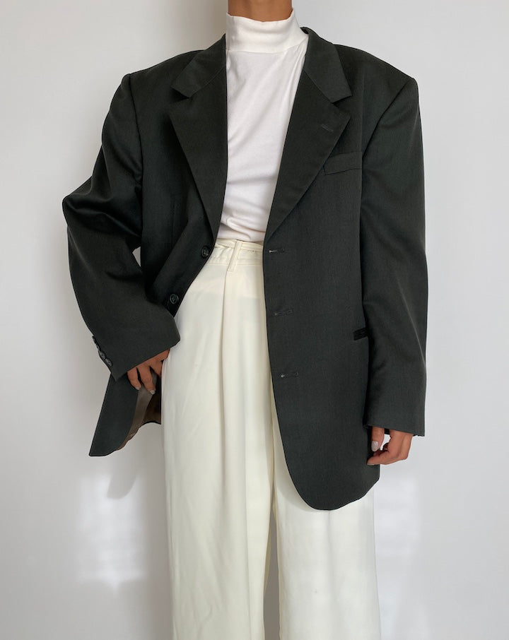 VINTAGE SINGLE BREASTED WOOL BLAZER 2230