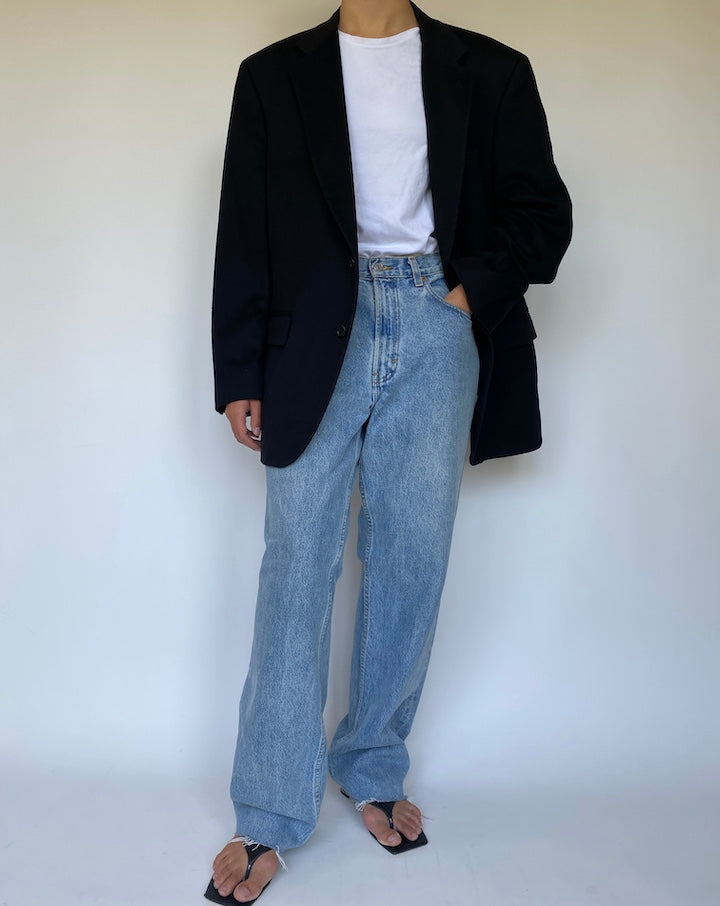 VINTAGE BLACK CASHMERE BLAZER 3355