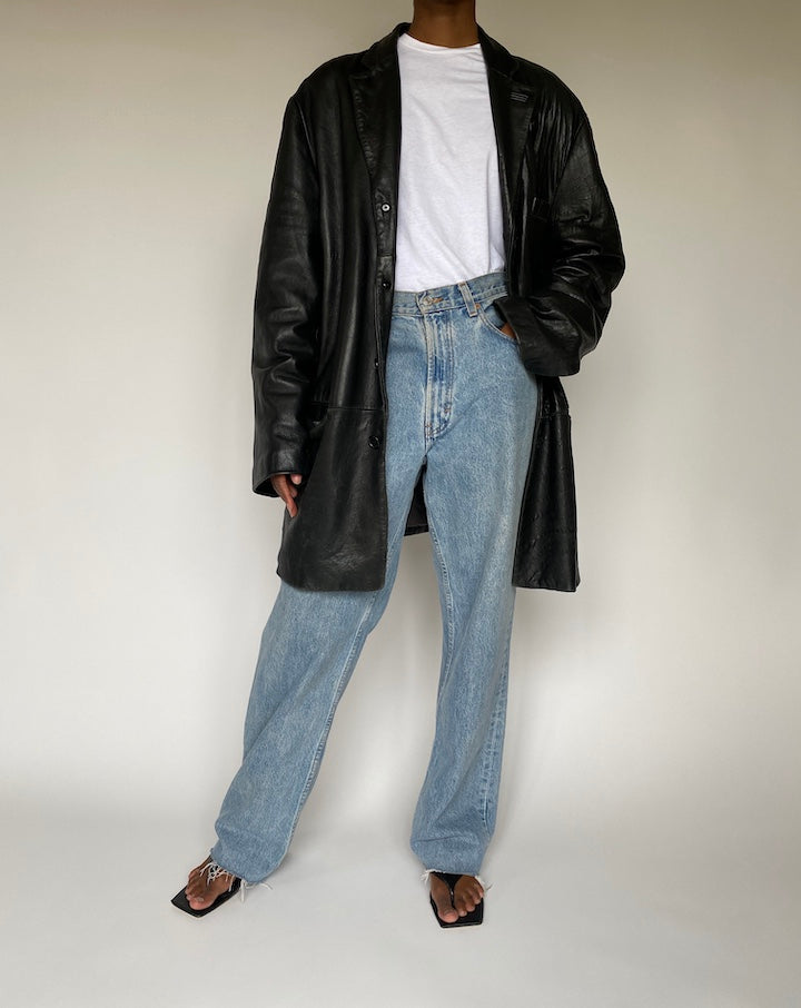 VINTAGE BLACK LEATHER JACKET 3821