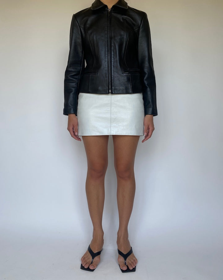 VINTAGE BLACK LEATHER JACKET 3384