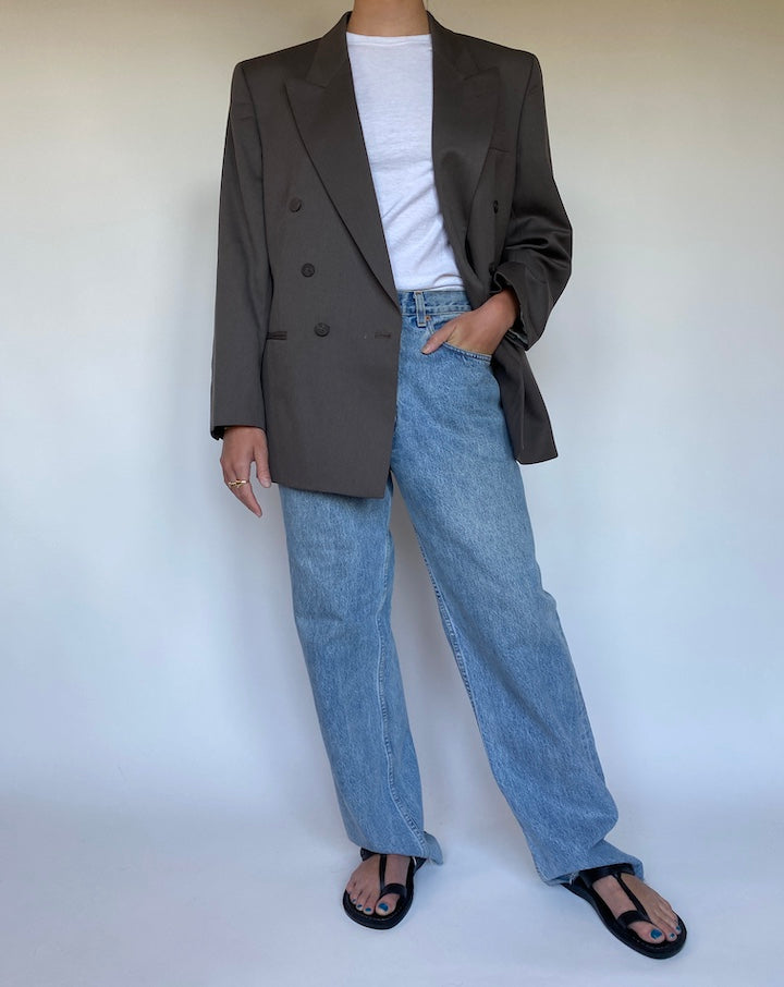 VINTAGE DOUBLE BREASTED WOOL BLAZER 3081