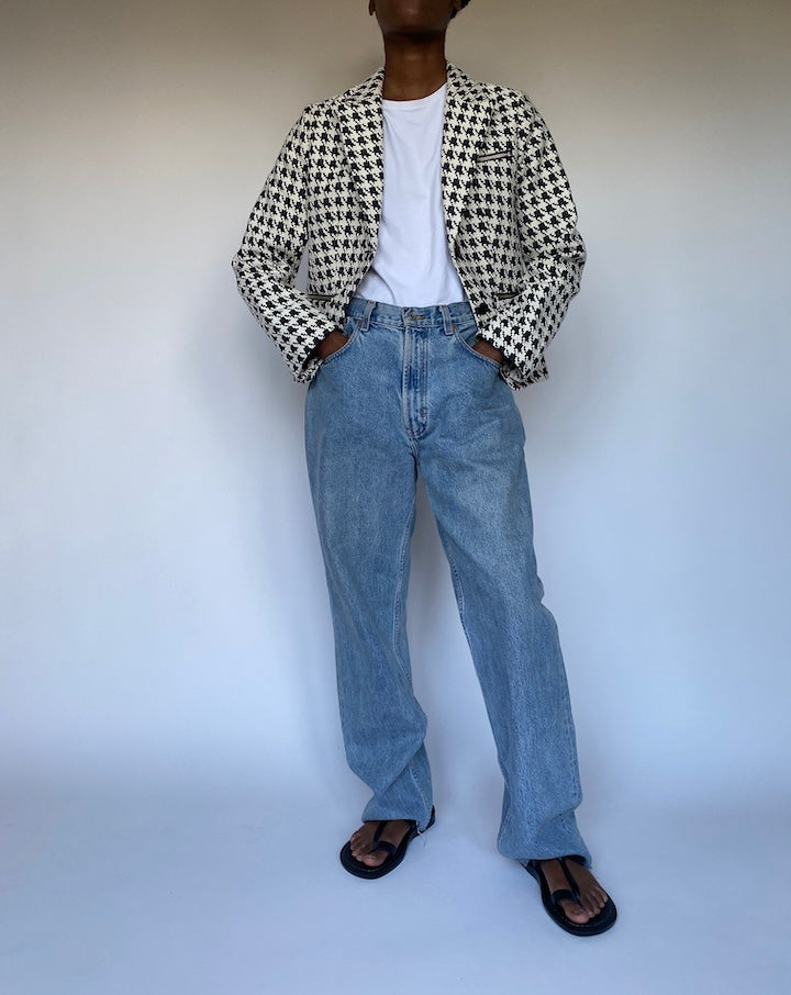 VINTAGE HOUNDSTOOTH JACKET BLAZER 3619