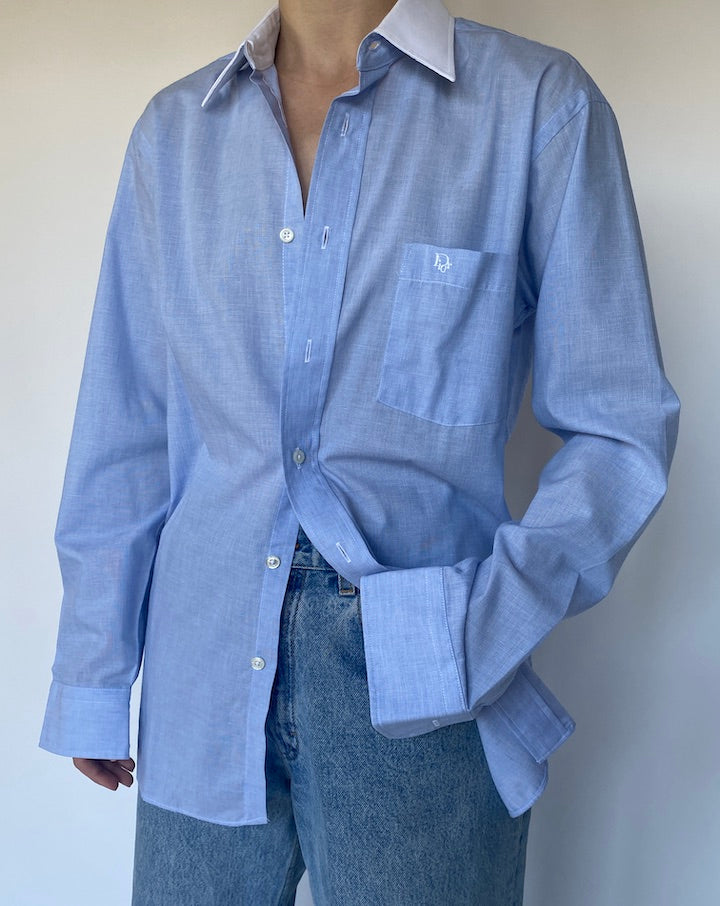 VINTAGE LIGHT BLUE CHRISTIAN DIOR SHIRT 2464