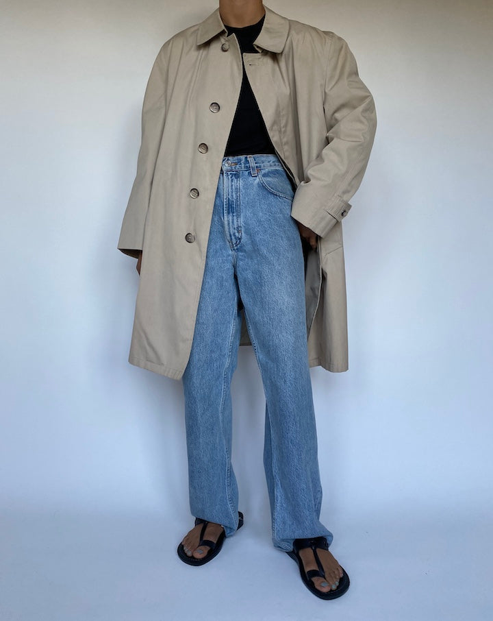 VINTAGE OVERSIZED LIGHT BEIGE COAT 3030