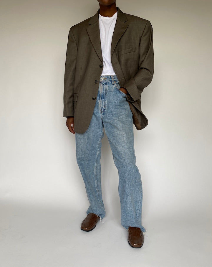 VINTAGE SINGLE-BREASTED WOOL BLAZER 3849