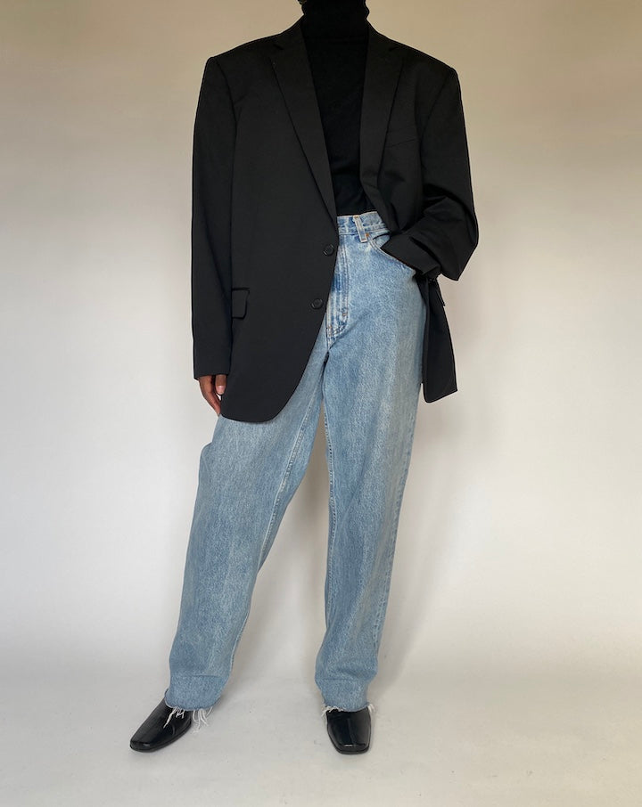 VINTAGE BLACK OVERSIZED BLAZER 4412