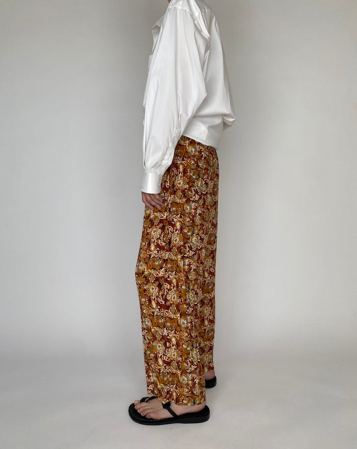 Vintage Flower Patterned Pants 3998