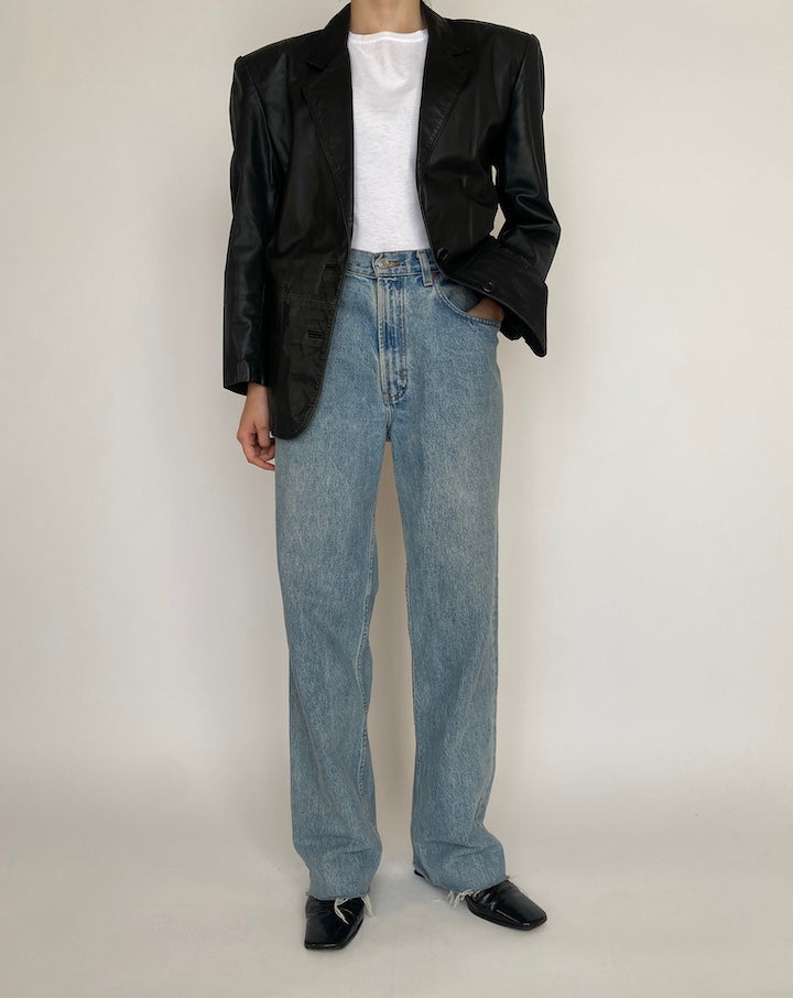 VINTAGE BLACK LEATHER JACKET 4476