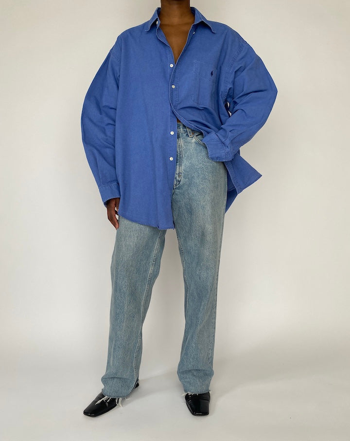 VINTAGE BLUE OVERSIZED RALPH LAUREN SHIRT 4537
