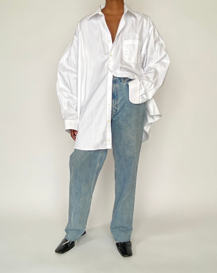 VINTAGE WHITE OVERSIZED SHIRT 4540