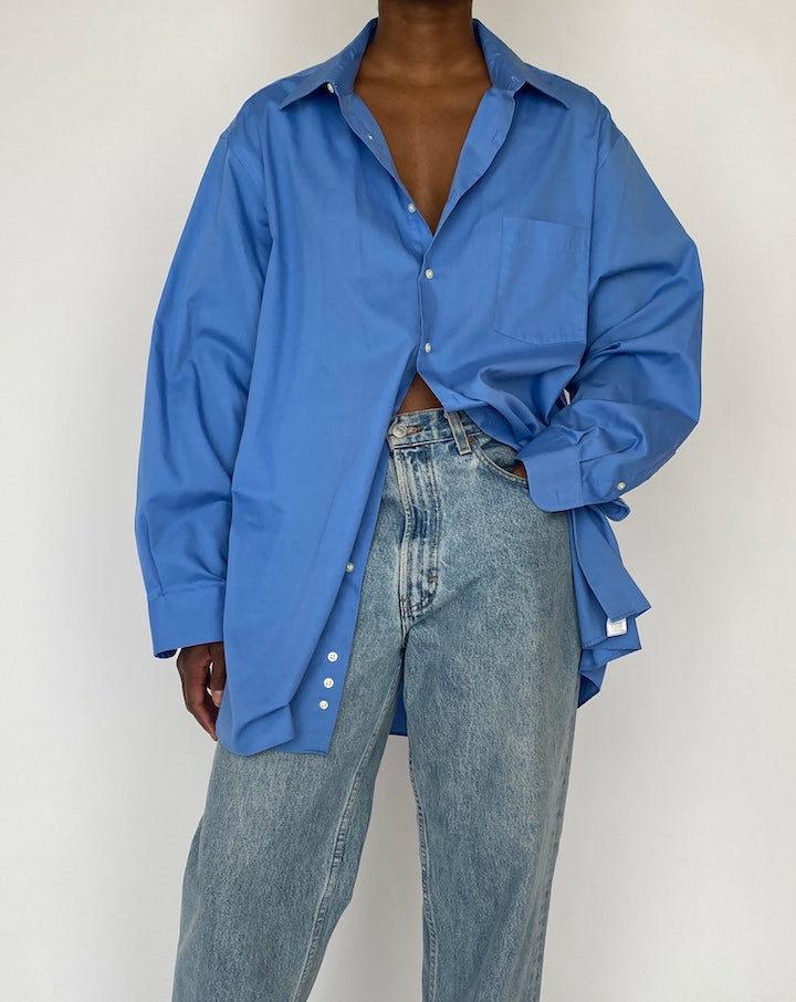 VINTAGE OVERSIZED BLUE SHIRT 4592