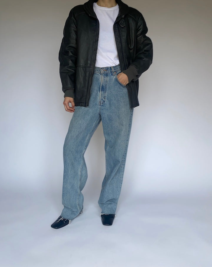 VINTAGE BLACK LEATHER JACKET 4759