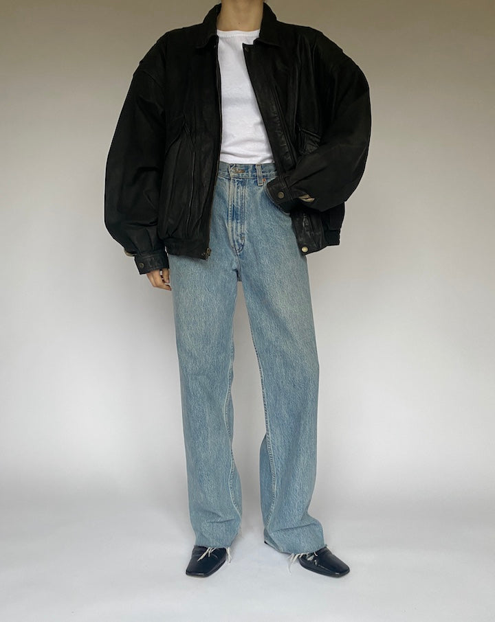 VINTAGE OVERSIZED BOMBER LEATHER JACKET 4780