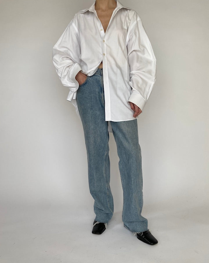 VINTAGE WHITE OVERSIZED SHIRT 4792
