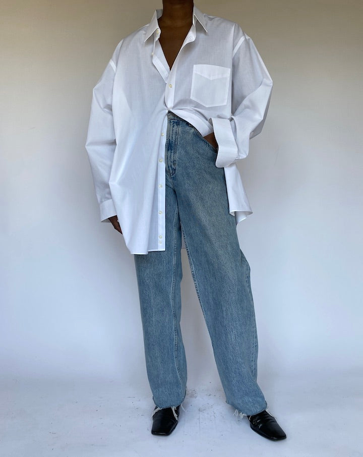 VINTAGE WHITE OVERSIZED SHIRT 4855