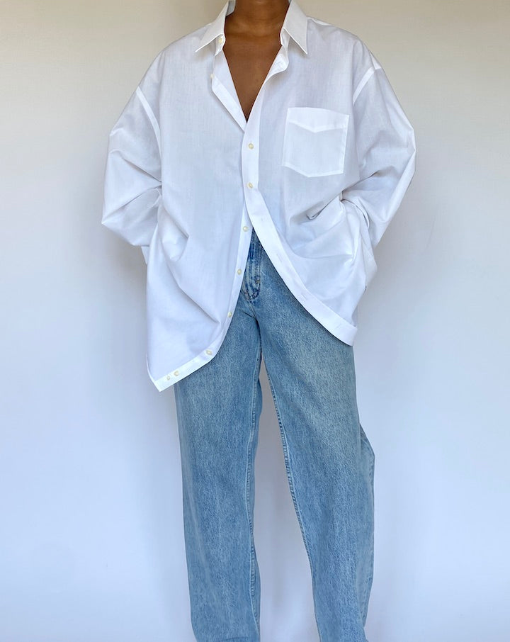 VINTAGE WHITE OVERSIZED SHIRT 4855