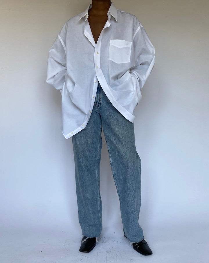 VINTAGE WHITE OVERSIZED SHIRT 4855