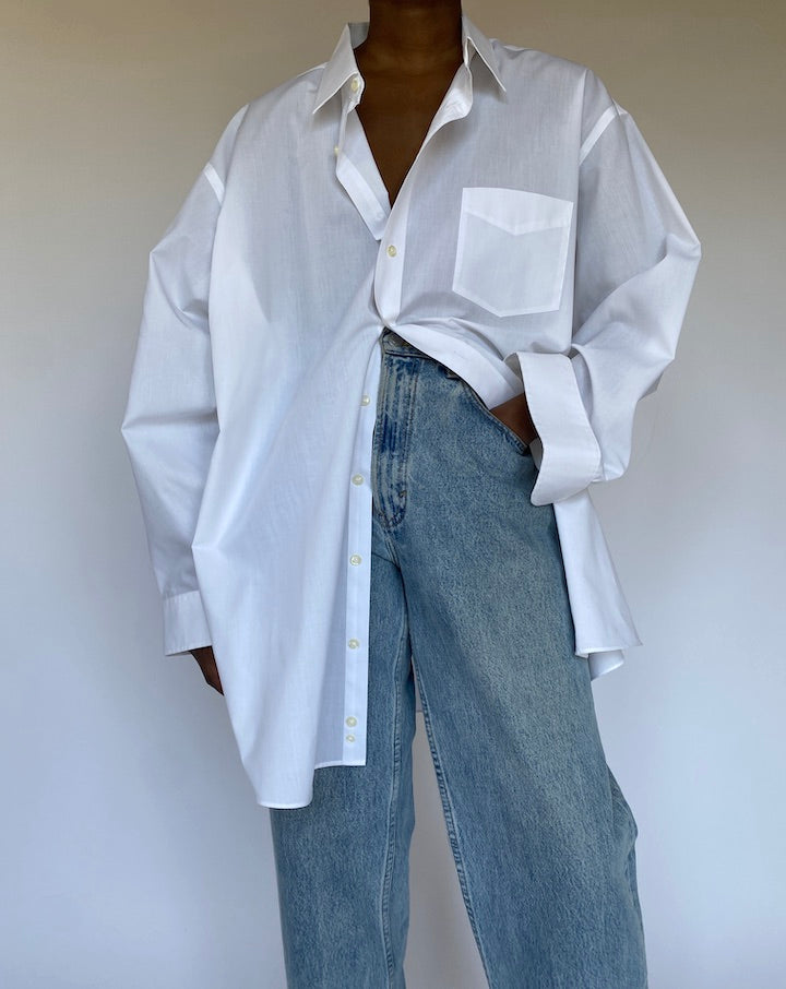 VINTAGE WHITE OVERSIZED SHIRT 4855