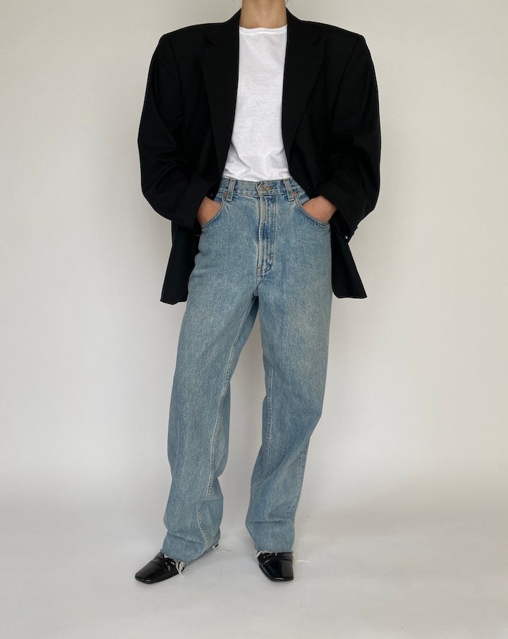 VINTAGE BLACK WOOL BLAZER 4695
