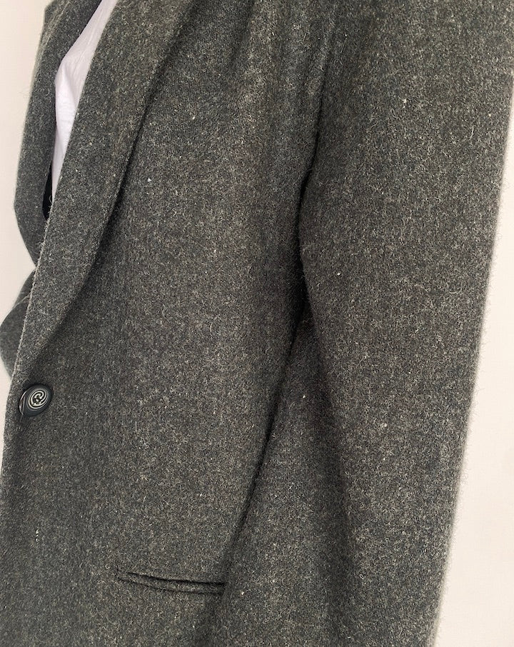 VINTAGE DARK GREY WOOL BLAZER 4797
