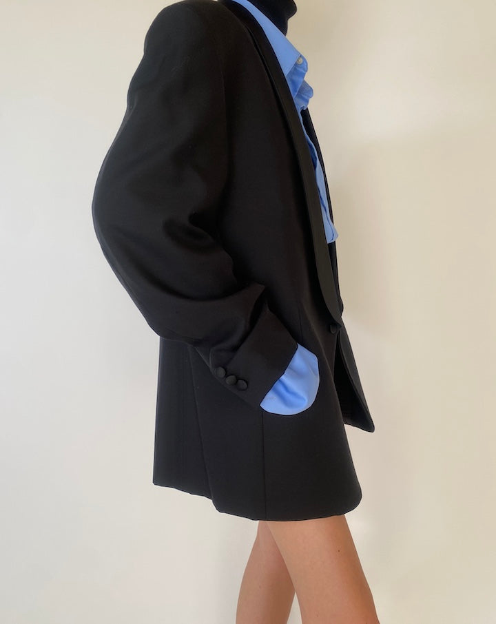 Vintage Black Oversized Blazer 5240