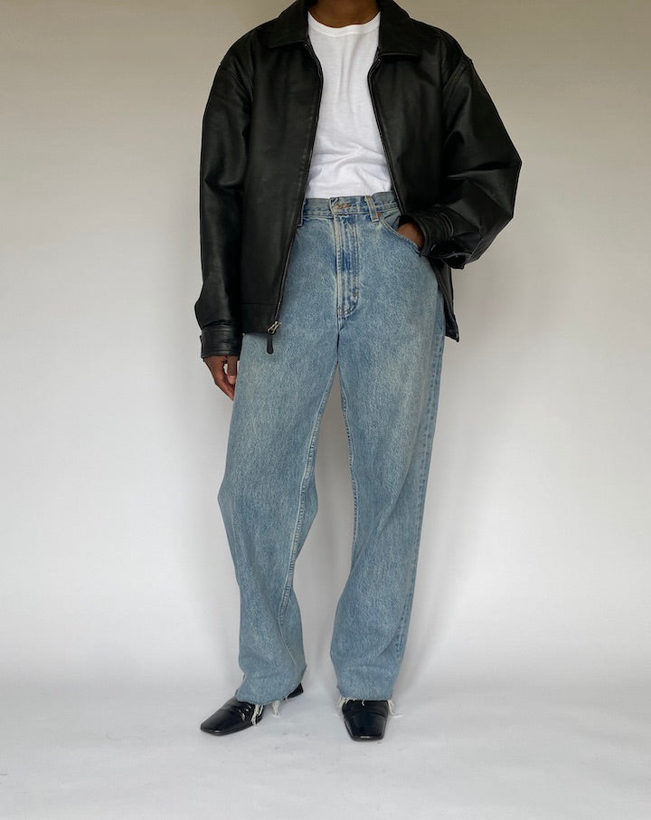 VINTAGE BLACK LEATHER JACKET 4894