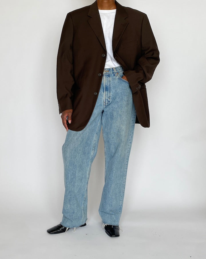VINTAGE DARK BROWN BLAZER 5130