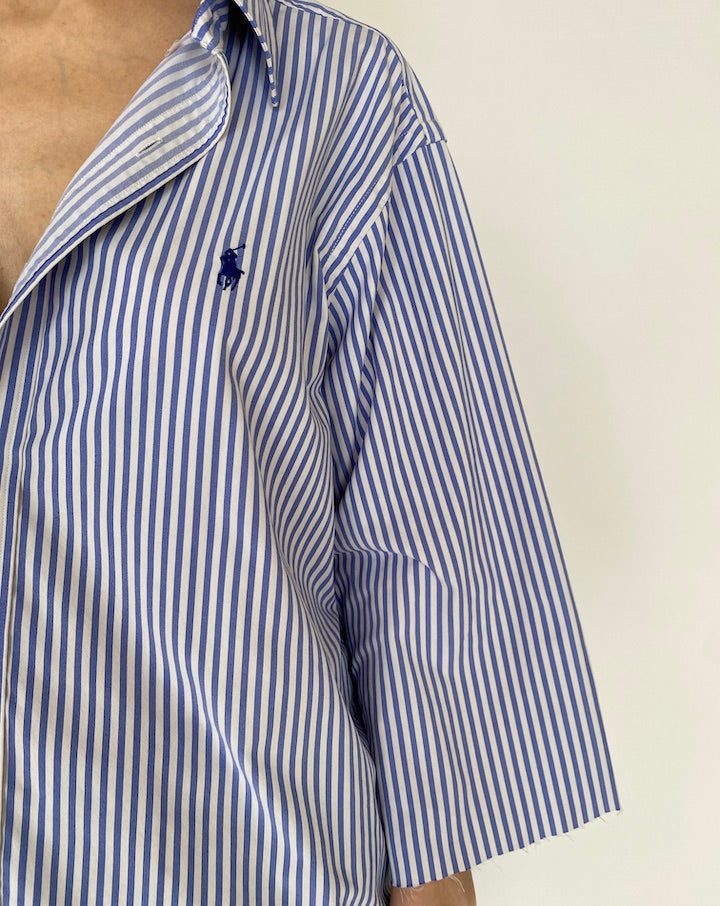 VINTAGE STRIPED BLUE AND WHITE RALPH LAUREN SHIRT 00000
