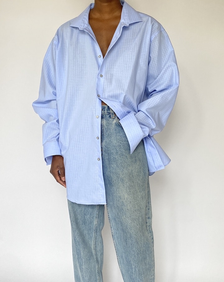 VINTAGE BLUE CALVIN KLEIN SHIRT 4778