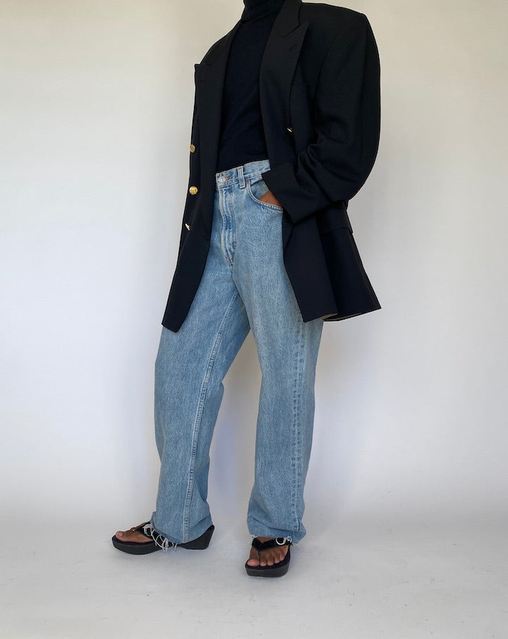 VINTAGE BLACK OVERSIZED BLAZER 4323