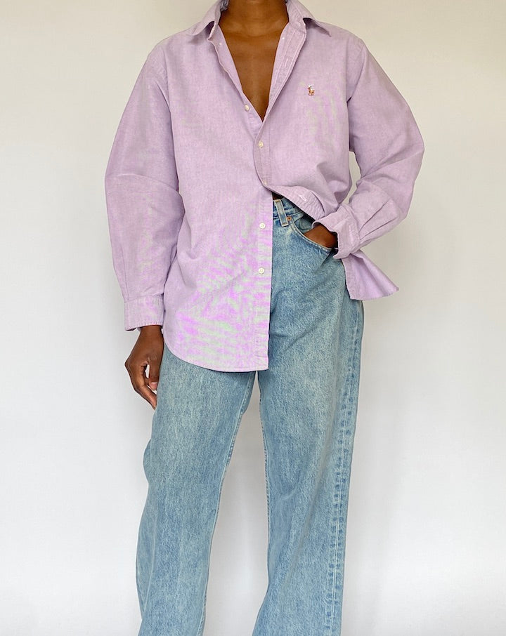 VINTAGE PURPLE RALPH LAUREN SHIRT 5099
