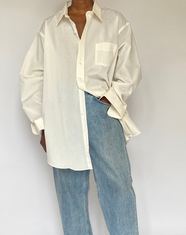 VINTAGE OVERSIZED CREAM SHIRT 5045