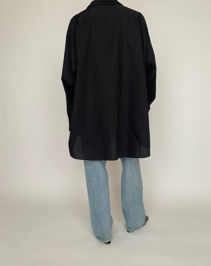 VINTAGE OVERSIZED BLACK SHIRT 4697