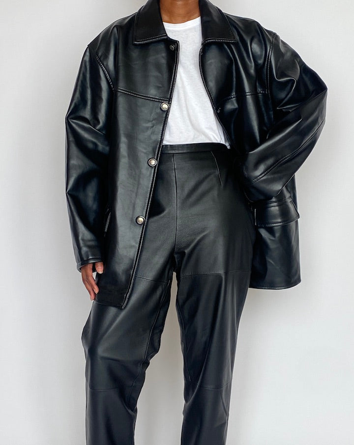 VINTAGE FAUX LEATHER JACKET 5117