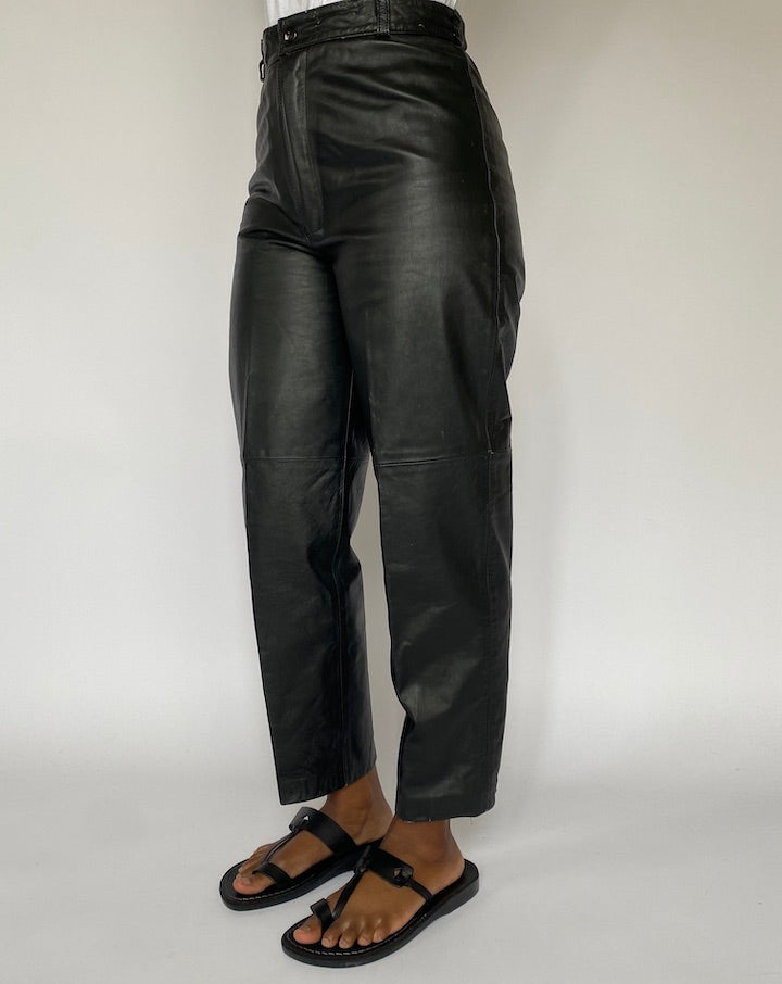 Vintage Black Leather Pants 5090