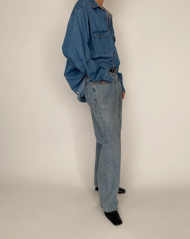 Vintage Oversized Denim Shirt 5258