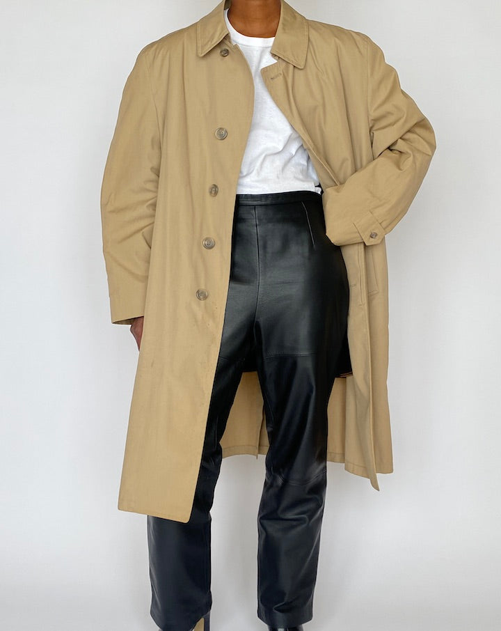Vintage Long Oversized Beige Coat 4503