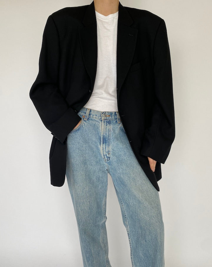 Vintage Oversized Black Calvin Klein Blazer 5437